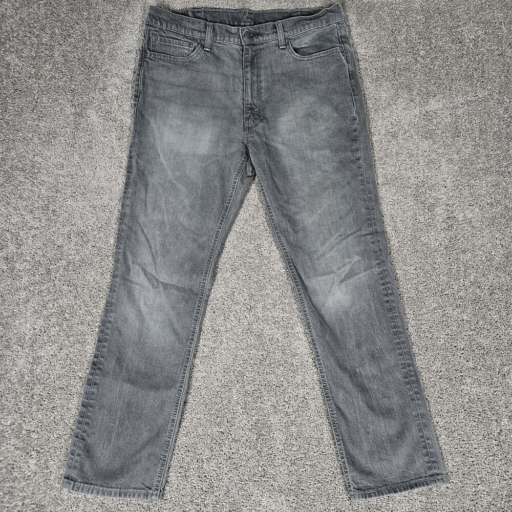 Levis 541 Jeans Men 36x31 (Tag 38x34) Gray Athletic Taper Denim Pants Stretch
